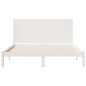 vidaXL Giroletto Extra Lungo senza Materasso Bianco 160x220cm Massello vidaXL Giroletto Extra Lungo senza Materasso Bianco 160x220cm Massello