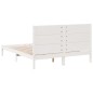 vidaXL Giroletto Extra Lungo senza Materasso Bianco 160x220cm Massello vidaXL Giroletto Extra Lungo senza Materasso Bianco 160x220cm Massello
