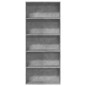 vidaXL Libreria Grigio Cemento 80x30x189 cm in Legno Multistrato