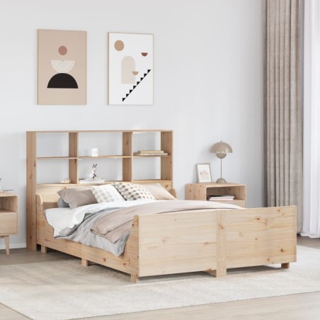 vidaXL Letto Libreria senza Materasso 120x200 cm Legno Massello