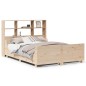vidaXL Letto Libreria senza Materasso 120x200 cm Legno Massello vidaXL Letto Libreria senza Materasso 120x200 cm Legno Massello