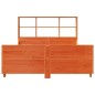 vidaXL Letto Libreria senza Materasso Marrone Cera 135x190 cm Legno