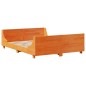 vidaXL Letto Libreria senza Materasso Marrone Cera 135x190 cm Legno