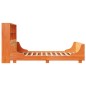 vidaXL Letto Libreria senza Materasso Marrone Cera 135x190 cm Legno