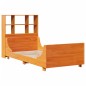 vidaXL Letto Libreria senza Materasso Marrone Cera 100x200 cm Legno