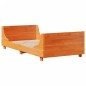 vidaXL Letto Libreria senza Materasso Marrone Cera 100x200 cm Legno