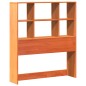 vidaXL Letto Libreria senza Materasso Marrone Cera 100x200 cm Legno