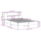 vidaXL Letto Libreria senza Materasso 160x200 cm in Legno di Pino vidaXL Letto Libreria senza Materasso 160x200 cm in Legno di Pino