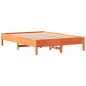 vidaXL Letto Libreria senza Materasso Marrone Cera 140x200 cm in Pino vidaXL Letto Libreria senza Materasso Marrone Cera 140x200 cm in Pino