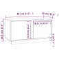 Mobile Porta TV Miele 80x35x40,5 cm in Legno Massello di Pino Mobile Porta TV Miele 80x35x40,5 cm in Legno Massello di Pino