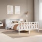 vidaXL Letto Libreria senza Materasso Bianco 135x190 cm Legno di Pino vidaXL Letto Libreria senza Materasso Bianco 135x190 cm Legno di Pino