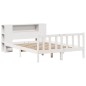 vidaXL Letto Libreria senza Materasso Bianco 135x190 cm Legno di Pino vidaXL Letto Libreria senza Materasso Bianco 135x190 cm Legno di Pino