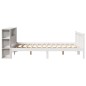 vidaXL Letto Libreria senza Materasso Bianco 135x190 cm Legno di Pino vidaXL Letto Libreria senza Materasso Bianco 135x190 cm Legno di Pino