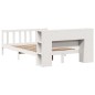 vidaXL Letto Libreria senza Materasso Bianco 135x190 cm Legno di Pino vidaXL Letto Libreria senza Materasso Bianco 135x190 cm Legno di Pino