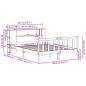 vidaXL Letto Libreria senza Materasso Bianco 135x190 cm Legno di Pino vidaXL Letto Libreria senza Materasso Bianco 135x190 cm Legno di Pino