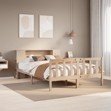 vidaXL Letto Libreria senza Materasso 150x200 cm in Legno di Pino