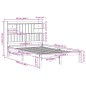 vidaXL Letto Libreria senza Materasso Bianco 120x200 cm Legno di Pino vidaXL Letto Libreria senza Materasso Bianco 120x200 cm Legno di Pino