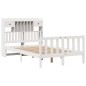 vidaXL Letto Libreria senza Materasso Bianco 135x190 cm Legno di Pino vidaXL Letto Libreria senza Materasso Bianco 135x190 cm Legno di Pino