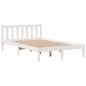 vidaXL Letto Libreria senza Materasso Bianco 135x190 cm Legno di Pino vidaXL Letto Libreria senza Materasso Bianco 135x190 cm Legno di Pino