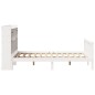 vidaXL Letto Libreria senza Materasso Bianco 135x190 cm Legno di Pino vidaXL Letto Libreria senza Materasso Bianco 135x190 cm Legno di Pino