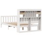 vidaXL Letto Libreria senza Materasso Bianco 135x190 cm Legno di Pino vidaXL Letto Libreria senza Materasso Bianco 135x190 cm Legno di Pino