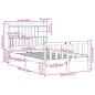 vidaXL Letto Libreria senza Materasso Bianco 135x190 cm Legno di Pino vidaXL Letto Libreria senza Materasso Bianco 135x190 cm Legno di Pino
