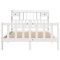 vidaXL Letto Libreria senza Materasso Bianco 140x190 cm Legno di Pino