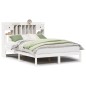 vidaXL Letto Libreria senza Materasso Bianco 160x200 cm Legno di Pino vidaXL Letto Libreria senza Materasso Bianco 160x200 cm Legno di Pino