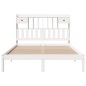 vidaXL Letto Libreria senza Materasso Bianco 160x200 cm Legno di Pino vidaXL Letto Libreria senza Materasso Bianco 160x200 cm Legno di Pino