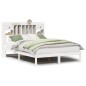 vidaXL Letto Libreria senza Materasso Bianco 140x190 cm Legno di Pino vidaXL Letto Libreria senza Materasso Bianco 140x190 cm Legno di Pino