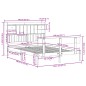 vidaXL Letto Libreria senza Materasso 140x190 cm in Legno di Pino vidaXL Letto Libreria senza Materasso 140x190 cm in Legno di Pino