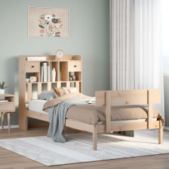 vidaXL Letto Libreria senza Materasso 100x200 cm in Legno di Pino