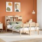 vidaXL Letto Libreria senza Materasso 120x200cm Legno Massello di Pino vidaXL Letto Libreria senza Materasso 120x200cm Legno Massello di Pino