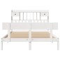 vidaXL Letto Libreria senza Materasso Bianco 160x200 cm Legno di Pino vidaXL Letto Libreria senza Materasso Bianco 160x200 cm Legno di Pino