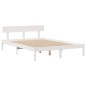 vidaXL Letto Libreria senza Materasso Bianco 160x200 cm Legno di Pino vidaXL Letto Libreria senza Materasso Bianco 160x200 cm Legno di Pino
