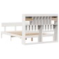 vidaXL Letto Libreria senza Materasso Bianco 160x200 cm Legno di Pino vidaXL Letto Libreria senza Materasso Bianco 160x200 cm Legno di Pino