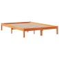 vidaXL Letto Libreria senza Materasso Marrone Cera 140x200 cm in Pino vidaXL Letto Libreria senza Materasso Marrone Cera 140x200 cm in Pino