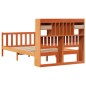 vidaXL Letto Libreria senza Materasso Marrone Cera 120x190 cm in Pino vidaXL Letto Libreria senza Materasso Marrone Cera 120x190 cm in Pino