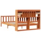 vidaXL Letto Libreria senza Materasso Marrone Cera 140x190 cm in Pino