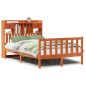 vidaXL Letto Libreria senza Materasso Marrone Cera 120x200 cm in Pino