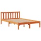 vidaXL Letto Libreria senza Materasso Marrone Cera 120x200 cm in Pino