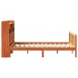 vidaXL Letto Libreria senza Materasso Marrone Cera 120x200 cm in Pino