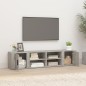 Mobili TV 2 pz Grigio Cemento 80x31,5x36 cm Legno Multistrato Mobili TV 2 pz Grigio Cemento 80x31,5x36 cm Legno Multistrato