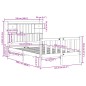 vidaXL Letto Libreria senza Materasso Marrone Cera 120x200 cm in Pino