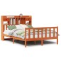 vidaXL Letto Libreria senza Materasso Marrone Cera 150x200 cm in Pino vidaXL Letto Libreria senza Materasso Marrone Cera 150x200 cm in Pino