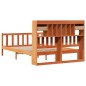 vidaXL Letto Libreria senza Materasso Marrone Cera 150x200 cm in Pino vidaXL Letto Libreria senza Materasso Marrone Cera 150x200 cm in Pino