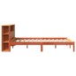 vidaXL Letto Libreria senza Materasso Marrone Cera 140x200 cm in Pino vidaXL Letto Libreria senza Materasso Marrone Cera 140x200 cm in Pino