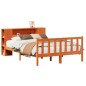 vidaXL Letto Libreria senza Materasso Marrone Cera 160x200 cm in Pino vidaXL Letto Libreria senza Materasso Marrone Cera 160x200 cm in Pino