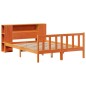 vidaXL Letto Libreria senza Materasso Marrone Cera 160x200 cm in Pino vidaXL Letto Libreria senza Materasso Marrone Cera 160x200 cm in Pino