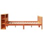 vidaXL Letto Libreria senza Materasso Marrone Cera 160x200 cm in Pino vidaXL Letto Libreria senza Materasso Marrone Cera 160x200 cm in Pino